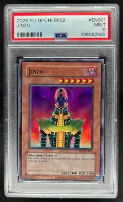 2025 Yu-Gi-Oh! Retro Pack 2 English Jinzo #RP02-EN001 PSA 9 Mint - Image 1