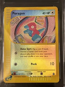 2003 Pokemon Aquapolis Porygon Reverse Holo #103a/147 E Series CGC 8 Nm/mint - Image 2