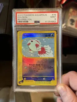 2003 Pokemon Goldeen #78 Aquapolis Reverse Holo PSA 9 - Image 1