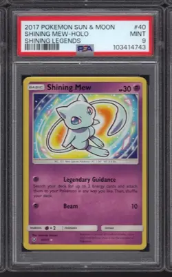 2017 Pokemon Shining Legends Mew #40/73 PSA 9 - Image 1