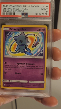 2017 Pokemon Shining Mew 40/73 Shining Legends Holo PSA 9 - Image 2