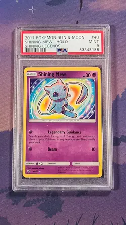 Pokemon TCG Shining Mew Holo Rare 40/73 Shining Legends PSA 9 - Image 1