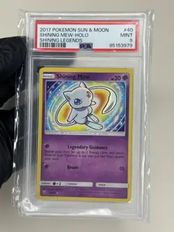 PSA 9 SHINING MEW-HOLO 40/73 2017 POKEMON SUN & MOON SHINING LEGENDS - Image 1