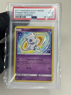 PSA 9 SHINING MEW-HOLO 40/73 2017 POKEMON SUN & MOON SHINING LEGENDS - Image 2