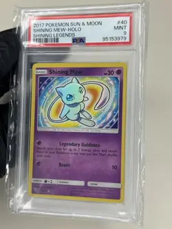 PSA 9 SHINING MEW-HOLO 40/73 2017 POKEMON SUN & MOON SHINING LEGENDS - Image 3