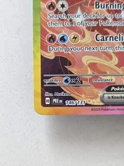 Flareon ex 146/131 Sv: Prismatic Evolutions Holo Pokemon Tcg Card Scarlet Violet - Image 2