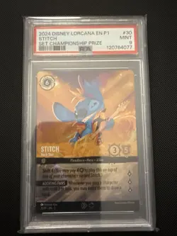 Stitch - Rock Star (Store Championship) 30 Disney Lorcana Promo Cards Holo PSA9 - Image 1