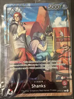 Sealed Shanks (2025 PSA Magazine Promo) OP09-001 One Piece Promotion Cards Foil - Image 2