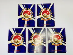 Japanese Vintage Pokemon Cards Lot 5 Old Back WOTC Played Caterpie Staryu Starmi - Image 2