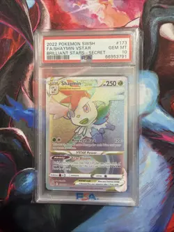 Pokemon Shaymin VSTAR Rainbow Secret Rare Card 173/172 Brilliant Stars 2022 - Image 1