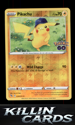 Reverse Holofoil Pikachu (28) 028/078 Pokemon Holo Rare Pokemon GO Card NM - Image 1