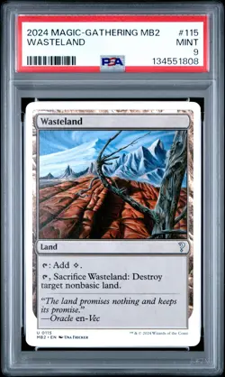 2024 MTG MYSTERY BOOSTER 2: CONVENTION EDITION #115 WASTELAND PSA 9 - Image 1