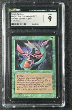 SCRYB SPRITES CGC 9 1993 MAGIC: THE GATHERING MTG ALPHA LIMITED EDITION MINT 028 - Image 1