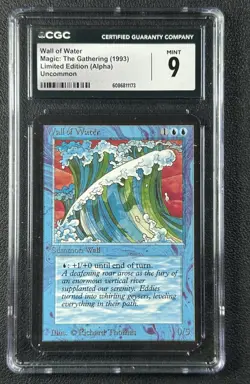WALL OF WATER CGC 9 1993 MAGIC: THE GATHERING MTG ALPHA LIMITED EDITION 1173 - Image 1
