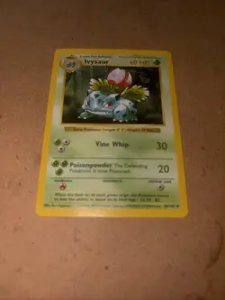 Pokemon TCG Ivysaur Base Set, Shadowless Uncommon Card 30/102, Vintage - Image 1