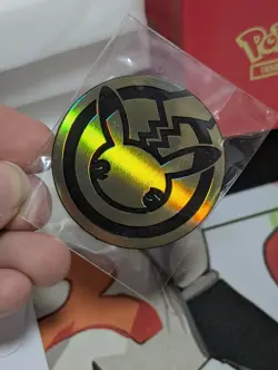 Pikachu 25th Anniversary Celebrations Gold Holo Jumbo Coin Pokemon - Image 1