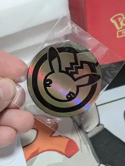 Pikachu 25th Anniversary Celebrations Gold Holo Jumbo Coin Pokemon - Image 2