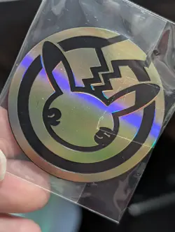 Pikachu 25th Anniversary Celebrations Gold Holo Jumbo Coin Pokemon - Image 3