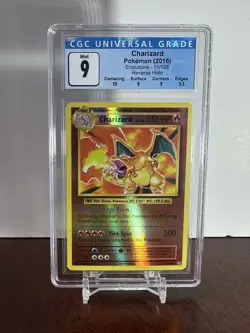 Pokemon XY Evolutions Charizard Reverse Holo Card 11/108 Near Mint Cgc 9 - Image 1