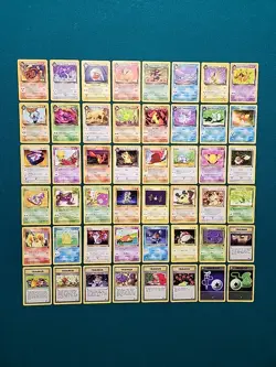 NM (Unlimited) COMPLETE Pokemon 2000 TEAM ROCKET 48-Card All UNCOMMON COMMON Set - Image 1