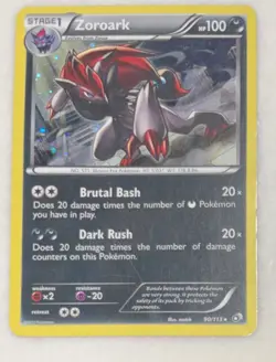 Pokemon Zoroark 90/113 Holo Legendary Treasures LP TCG - Image 1