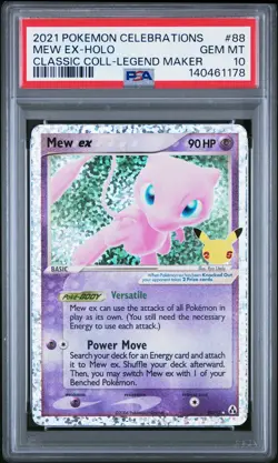 2021 POKEMON CELEBRATIONS CLASSIC COLLECTION #88 MEW EX-HOLO PSA 10 - Image 1