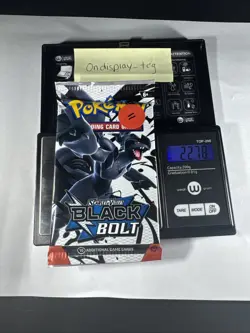 Heavy 22.78g Pokemon TCG SV 10.5 Black Bolt Booster Pack Sealed! - Image 1