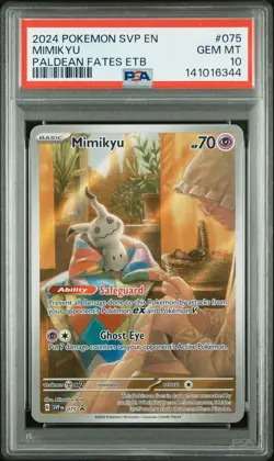 2024 POKEMON SVP EN-SV BLACK STAR PROMO #075 MIMIKYU PSA 10 - Image 1