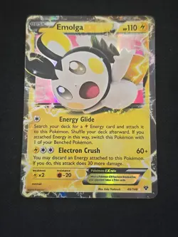Emolga EX 46/146 XY Holo Rare Pokemon TCG 2014 Light Played Condition - Image 1