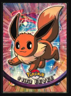 2000 Topps Pokemon TV Animation Edition Series 3 Non Holo #133 Eevee Blue Label - Image 1