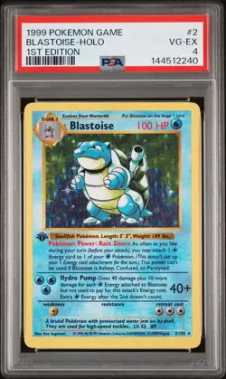 1999 POKEMON BASE SET 1ST EDITION #2 BLASTOISE-HOLO PSA 4 - Image 1