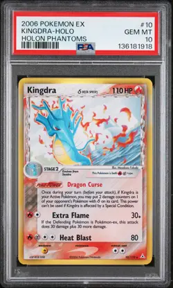 2006 POKEMON EX HOLON PHANTOMS #10 KINGDRA-HOLO PSA 10 - Image 1
