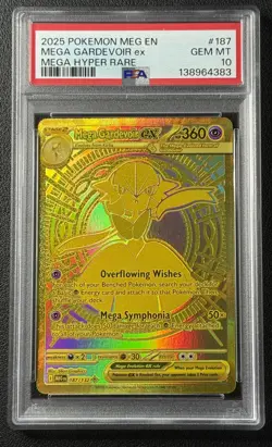 MEGA GARDEVOIR EX PSA 10 2025 POKEMON EVOLUTION EN #187/132 MEGA HYPER RARE 4383 - Image 1