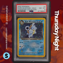 2002 POKEMON LEGENDARY COLLECTION #4/110 DARK BLASTOISE HOLO PSA 8 - Image 2