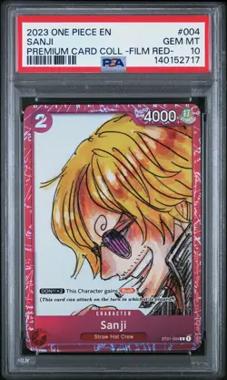 2023 ONE PIECE PREMIUM COLLECTION ONE PIECE FILM RED #004 SANJI PSA 10 - Image 1