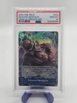2024 ONE PIECE OP08-TWO LEGENDS ALTERNATE ART #043 EDWARD NEWGATE PSA 10 ENGLISH - Image 1