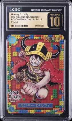2025 ONE PIECE JPN PC: ONE PIECE DAY'25 PROMO MONKEY D. LUFFY CGC 10 PRISTINE - Image 1