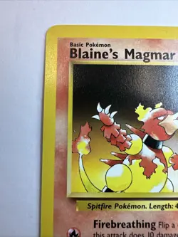 Pokemon TCG Blaine's Magmar Gym Heroes 37/132 Unlimited Regular Uncommon NM - Image 3