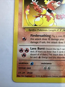 Pokemon TCG Blaine's Magmar Gym Heroes 37/132 Unlimited Regular Uncommon NM - Image 4