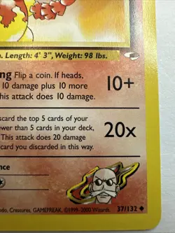 Pokemon TCG Blaine's Magmar Gym Heroes 37/132 Unlimited Regular Uncommon NM - Image 5