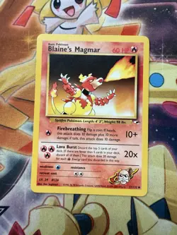 POKEMON TCG Blaine's Magmar 37/132 Gym Heroes Set - Uncommon - NM - Image 1