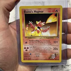 BLAINE'S MAGMAR 37/132 Pokemon Card GYM HEROES TCG NM/MT Vintage Pokemon WOTC - Image 1