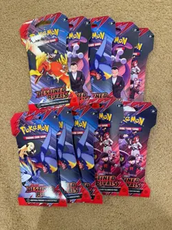 10x Random Destined Rivals Pokemon Sleeved Booster Pack Factory Sealed ENGLISH - Image 1