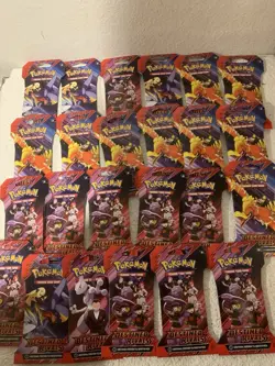 POKEMON TCG DESTINED RIVALS SLEEVED BOOSTER PACK LOT (24) - Image 1