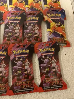 POKEMON TCG DESTINED RIVALS SLEEVED BOOSTER PACK LOT (24) - Image 4