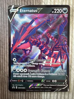 Eternatus V - SWSH064 - Pokemon Sword & Shield Promo Ultra Rare Holo Card NM - Image 1