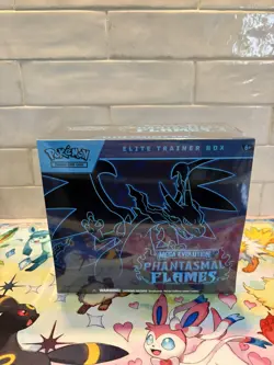 Pokemon Mega Evolution Phantasmal Flames Elite Trainer Box ETB SEALED in hand - Image 1