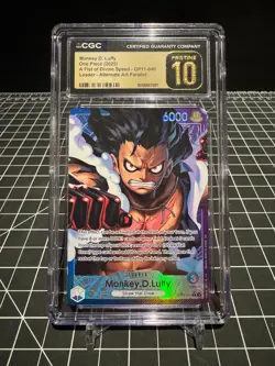 Monkey.D.Luffy (Alternate Art) L Fist of Divine Speed OP11-040 CGC Pristine 10 - Image 3