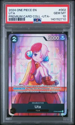2024 ONE PIECE PREMIUM CARD COLLECTION UTA #002 UTA PSA 10 - Image 1