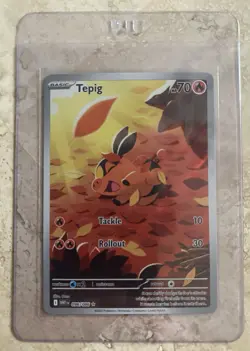 Pokemon TCG Tepig Card Scarlet Violet White Flare 096/086 Near Mint - Image 1